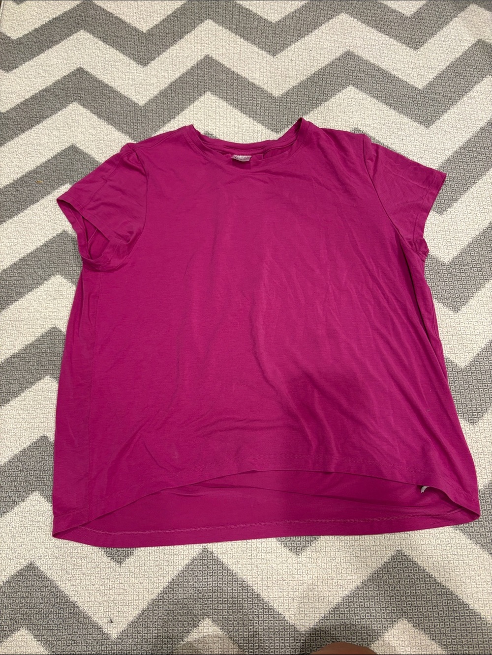 Athleta Women’s Short Sleeve Tee in Bright Magenta